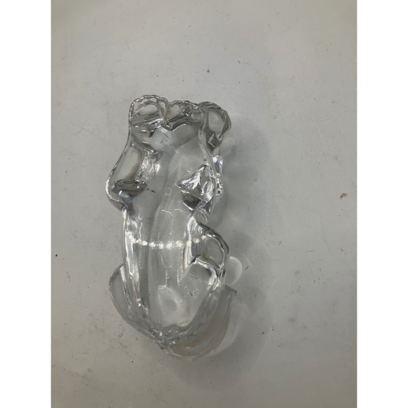 Clear Glass Dog Figurine, Paperweight, Sleeping Puppy Collectible Decor - Picture 5 of 6